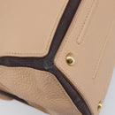 SAINT LAURENT Muse To Hand Bag Leather 2way Beige Gold Tone 283761 Auth BA15574A-16