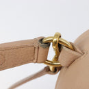 SAINT LAURENT Muse To Hand Bag Leather 2way Beige Gold Tone 283761 Auth BA15574A-17