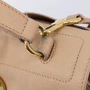 SAINT LAURENT Muse To Hand Bag Leather 2way Beige Gold Tone 283761 Auth BA15574A-18