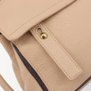 SAINT LAURENT Muse To Hand Bag Leather 2way Beige Gold Tone 283761 Auth BA15574A-20