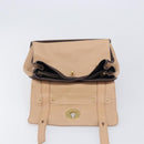 SAINT LAURENT Muse To Hand Bag Leather 2way Beige Gold Tone 283761 Auth BA15574A-21