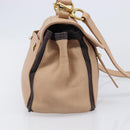 SAINT LAURENT Muse To Hand Bag Leather 2way Beige Gold Tone 283761 Auth BA15574A-5