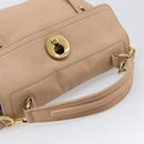 SAINT LAURENT Muse To Hand Bag Leather 2way Beige Gold Tone 283761 Auth BA15574A-6