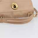SAINT LAURENT Muse To Hand Bag Leather 2way Beige Gold Tone 283761 Auth BA15574A-7