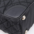 CHANEL Matelasse Hand Bag Nylon Black Silver CC Auth BA15575A-13