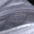 CHANEL Matelasse Hand Bag Nylon Black Silver CC Auth BA15575A-15