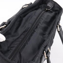 CHANEL Matelasse Hand Bag Nylon Black Silver CC Auth BA15575A-6