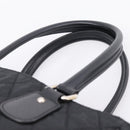 CHANEL Matelasse Hand Bag Nylon Black Silver CC Auth BA15575A-8