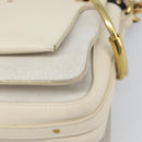 Chloe Roy Shoulder Bag Leather Ivory Gold Tone Auth BA15577A-17