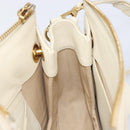 Chloe Roy Shoulder Bag Leather Ivory Gold Tone Auth BA15577A-24