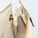 Chloe Roy Shoulder Bag Leather Ivory Gold Tone Auth BA15577A-25