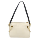 Chloe Roy Shoulder Bag Leather Ivory Gold Tone Auth BA15577A-2