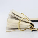 Chloe Roy Shoulder Bag Leather Ivory Gold Tone Auth BA15577A-3
