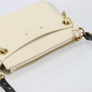 Chloe Roy Shoulder Bag Leather Ivory Gold Tone Auth BA15577A-6