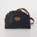 Burberrys Shoulder Bag Leather 2 Set Black Navy Auth BA15578-11