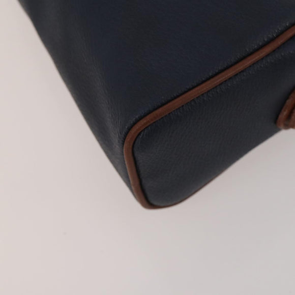 Burberrys Shoulder Bag Leather 2 Set Black Navy Auth BA15578
