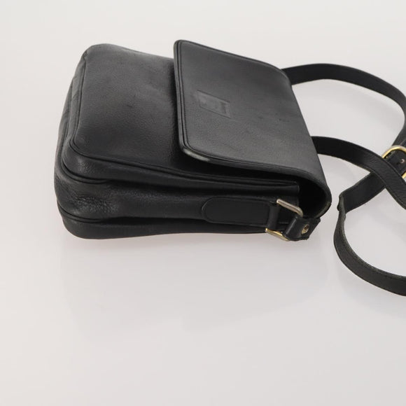 Burberrys Shoulder Bag Leather 2 Set Black Navy Auth BA15578