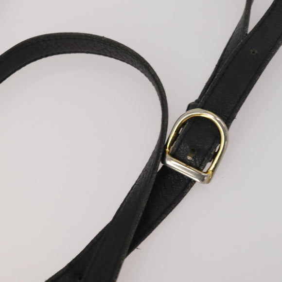 Burberrys Shoulder Bag Leather 2 Set Black Navy Auth BA15578
