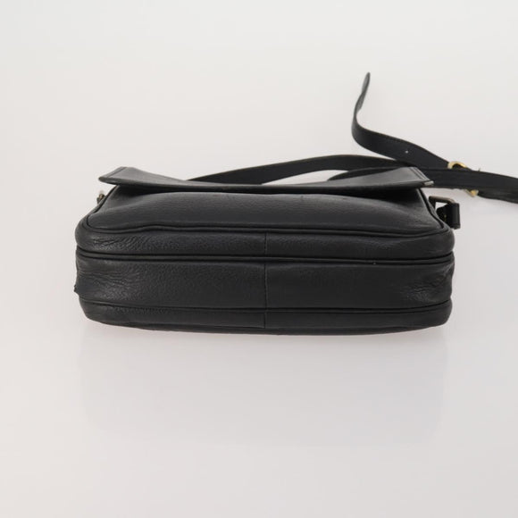 Burberrys Shoulder Bag Leather 2 Set Black Navy Auth BA15578