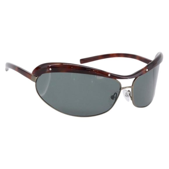 BOTTEGA VENETA Sunglasses Plastic Brown Silver Auth BA15579V