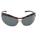 BOTTEGA VENETA Sunglasses Plastic Brown Silver Auth BA15579V-2