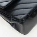 CHANEL V-stitch Chevron Double Flap Matelasse 25 Chain Shoulder Auth BA15583V-10