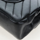CHANEL V-stitch Chevron Double Flap Matelasse 25 Chain Shoulder Auth BA15583V-13