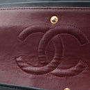 CHANEL V-stitch Chevron Double Flap Matelasse 25 Chain Shoulder Auth BA15583V-22