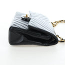 CHANEL V-stitch Chevron Double Flap Matelasse 25 Chain Shoulder Auth BA15583V-5