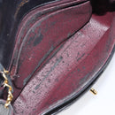 CHANEL Matelasse Chain Shoulder Bag Lamb Skin Black Gold Tone CC Auth BA15584-9