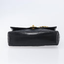 CHANEL Matelasse Chain Shoulder Bag Lamb Skin Black Gold Tone CC Auth BA15584-5