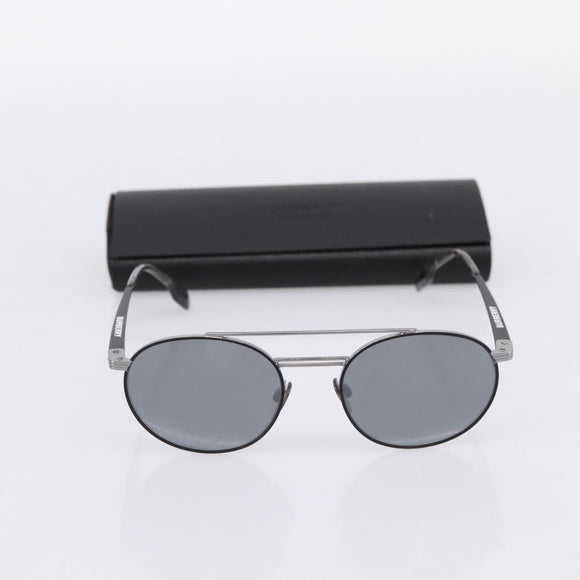 BURBERRY Sunglasses Metal Black Silver Auth BA15586V