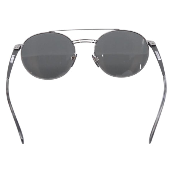 BURBERRY Sunglasses Metal Black Silver Auth BA15586V