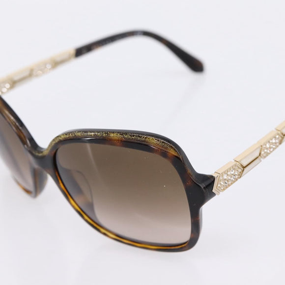 BVLGARI Sunglasses Plastic Brown Gold Tone Auth BA15587V