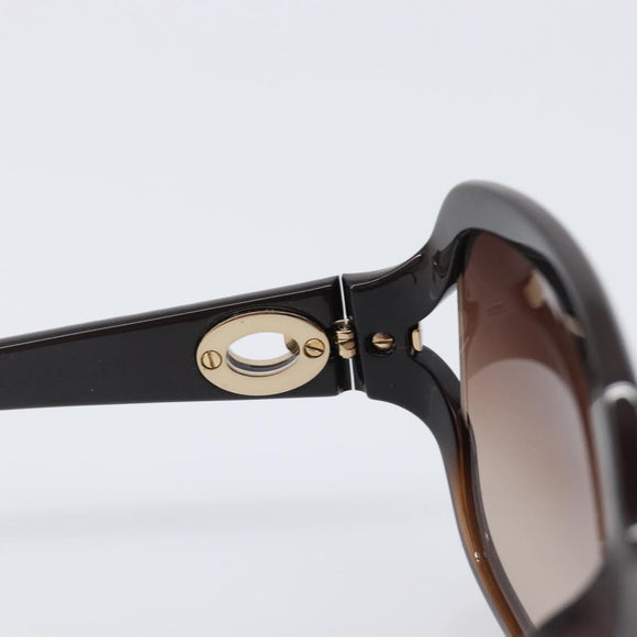 Christian Dior Sunglasses plastic Dark Brown Gold Tone Auth BA15592V