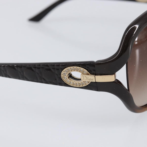 Christian Dior Sunglasses plastic Dark Brown Gold Tone Auth BA15592V