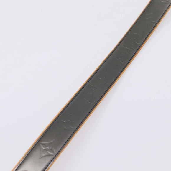 LOUIS VUITTON Monogram Mat Ceinture Belt Noir M6858 LV Auth BA15595