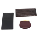 HERMES Miumiu Wallet Coin Purse Wallet Leather 7 Set Black Pink Auth BA15600-29
