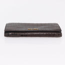 HERMES Miumiu Wallet Coin Purse Wallet Leather 7 Set Black Pink Auth BA15600-38