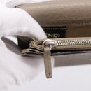 FENDI Celeria Long Wallet Leather Beige Silver 8M0308 Auth BA15601-19