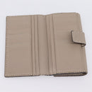FENDI Celeria Long Wallet Leather Beige Silver 8M0308 Auth BA15601-10