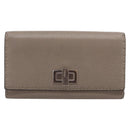 FENDI Celeria Long Wallet Leather Beige Silver 8M0308 Auth BA15601-13