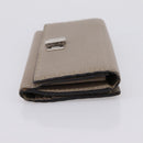 FENDI Celeria Long Wallet Leather Beige Silver 8M0308 Auth BA15601-4