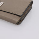 FENDI Celeria Long Wallet Leather Beige Silver 8M0308 Auth BA15601-7