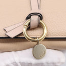Chloe Alphabet Trifold Wallet Leather Pink Gold Tone Auth BA15602-12