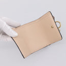 Chloe Alphabet Trifold Wallet Leather Pink Gold Tone Auth BA15602-13