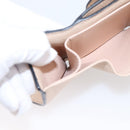 Chloe Alphabet Trifold Wallet Leather Pink Gold Tone Auth BA15602-15