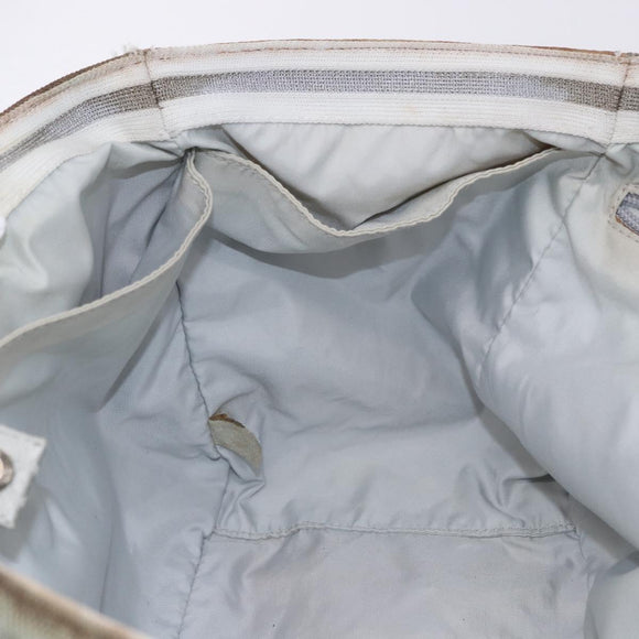 CHANEL Sports Tote Bag Canvas Gray Silver CC Auth BA15608