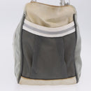 CHANEL Sports Tote Bag Canvas Gray Silver CC Auth BA15608-7