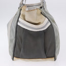 CHANEL Sports Tote Bag Canvas Gray Silver CC Auth BA15608-8